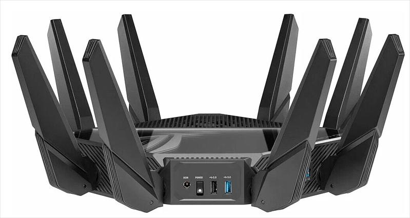 ASUS ROG GT-AXE16000 // роутер 802.11 a/b/g/n/ac/ax до 1148 + 4804Мбит/c, 2,4 + 5 гГц, 8 антенн, USB, GBT LAN; 90IG06W0-MU2A10 (GT-AXE16000) фото 3
