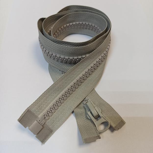 Молния трактор №8 80см 1зам светло-серый фото 1