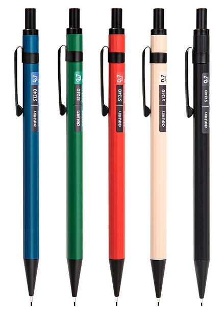 Карандаш мех. Deli S1240 0.7мм пластик ассорти фото 1