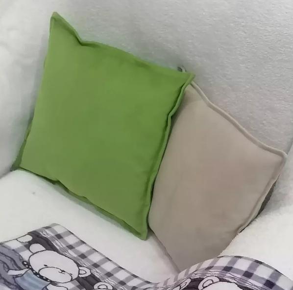 Декоративная подушка на диван 1 шт бежевый цвет ОПТ фото 4