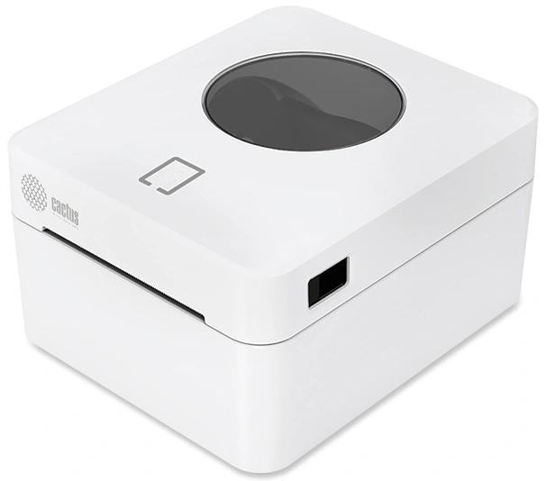 Термопринтер Cactus CS-TP-D410U-W 203dpi 160мм/с/USB для печ.этик. белый фото 2