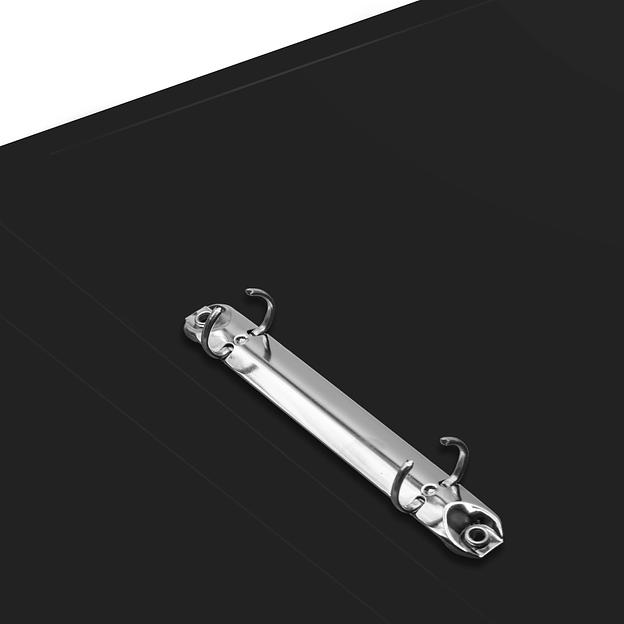 Папка на 2-х кольцах Silwerhof Eco SE-0413/2RBLK A4 пластик 0.5мм кор.18мм черный фото 5