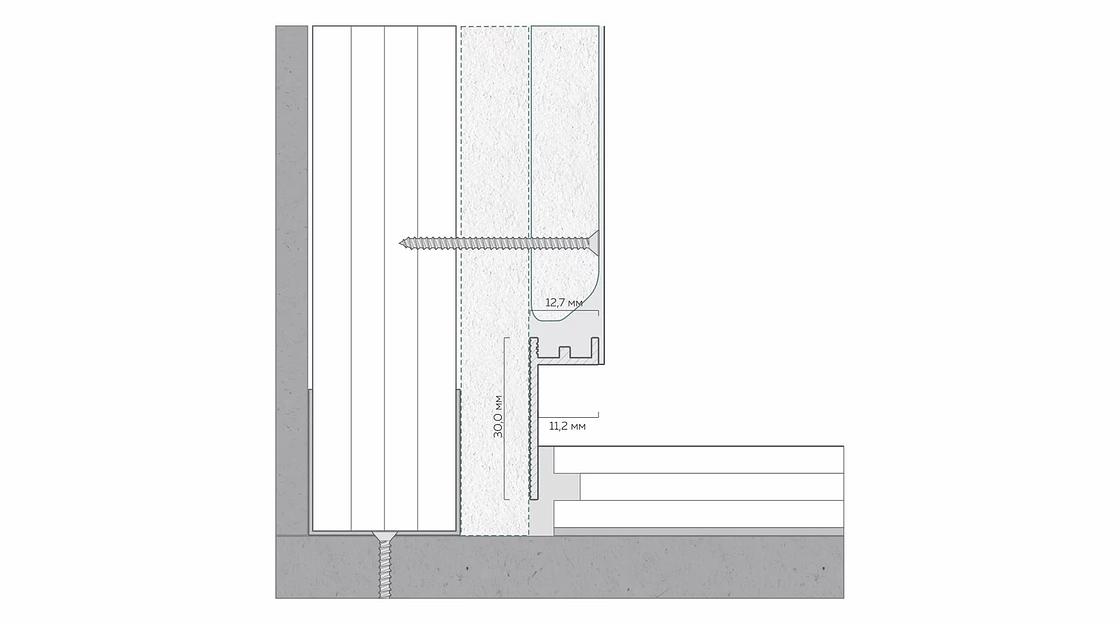 Теневой профиль FerGipps ПП 30 черный муар ОПТ фото 3