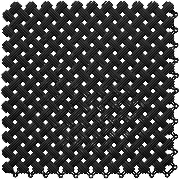 Aqua – антискользящее дренажное покрытие, Цвет Черный RAL 9005, Толщина модуля 9 мм. фото 1