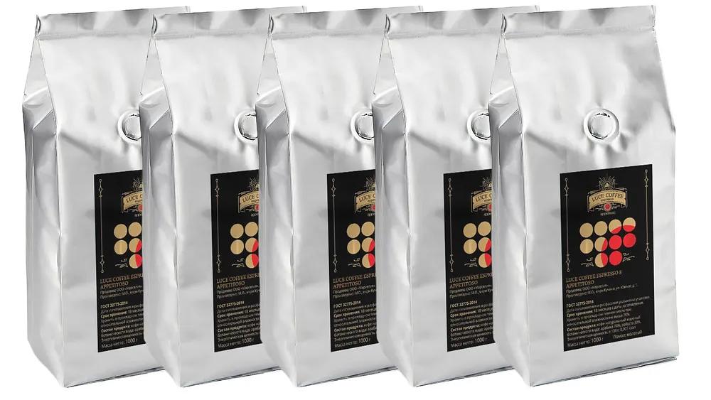 Кофе молотый LUCE COFFEE ESPRESSO 8 APPETITOSO 5 кг ОПТ фото 1