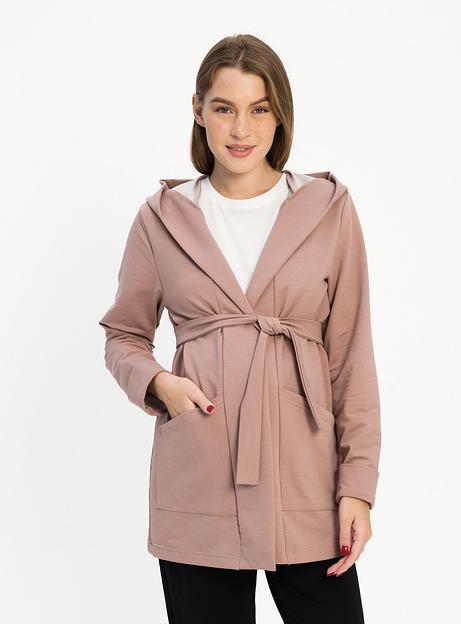 Кардиган для беременных футер, бежевый , Опт фото 1