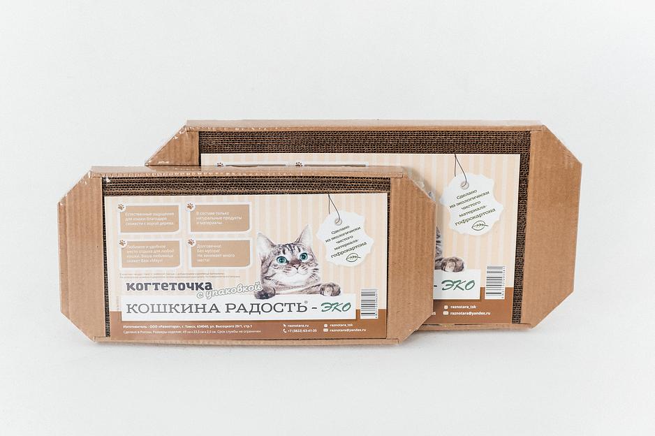 Когтеточка малая для кошек из гофрокартона — ЭКО 490×235×25 мм фото 1