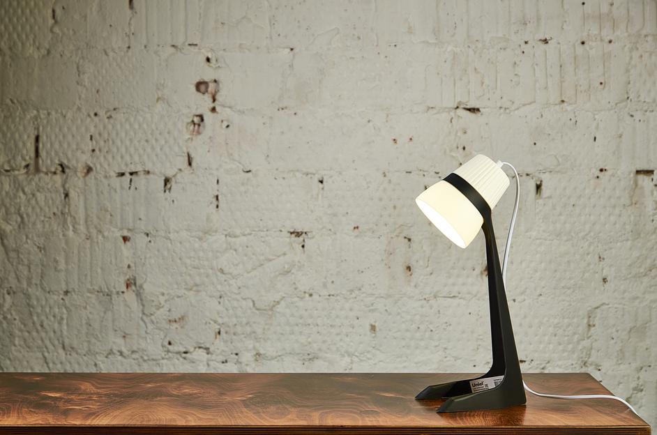 Светильник настольный 40W E14 Механический выключатель Черный с белым ULO-K22 D/E14/A BLACK/WHITE фото 3