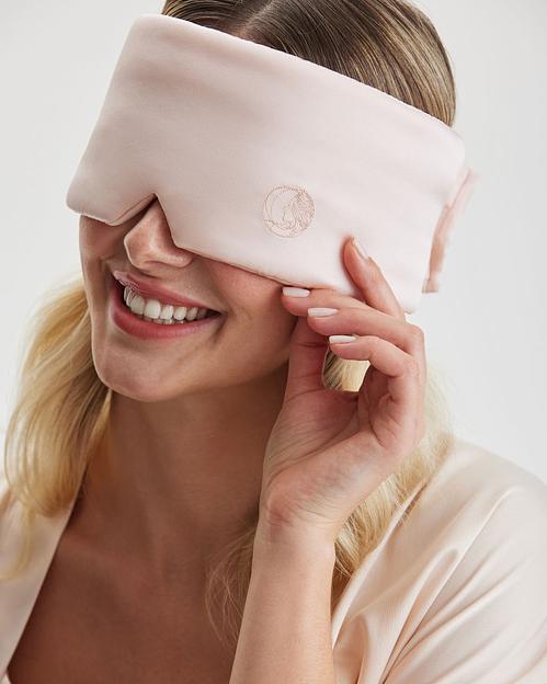 Шёлковая маска для сна Deep Sleep «Sunset Pink» ОПТ фото 8