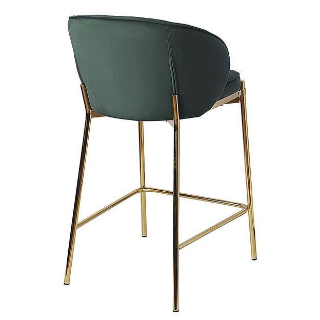 Стул полубарный Coral, велюр, темно-зеленый фото 3