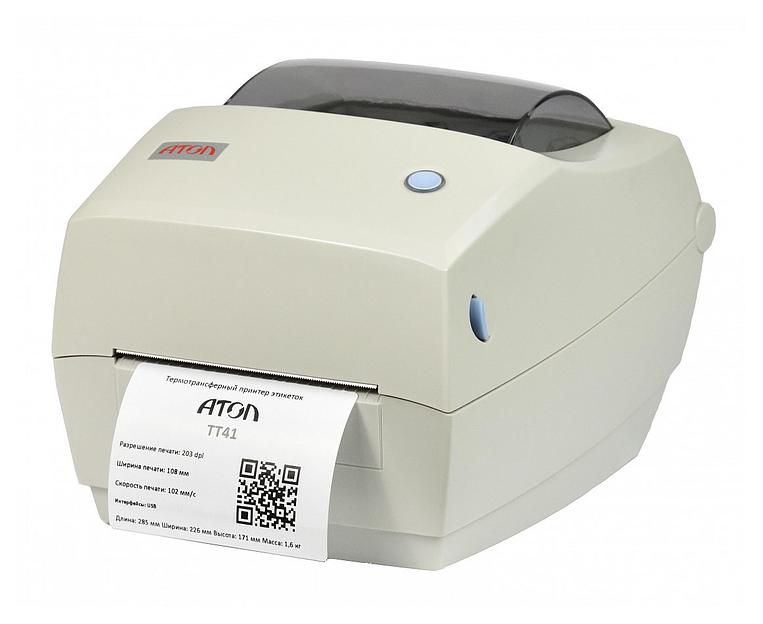 Термопринтер Атол ТТ41 (для печ.накл.) стационарный серый фото 1