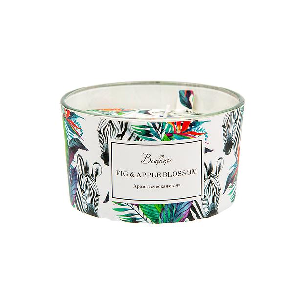Ароматическая свеча FIG & APPLE BLOSSOM в стекле, Д107 Ш107 В60 фото 1