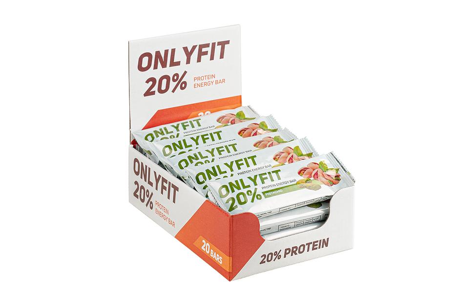 Протеиновый батончик глазированный Onlyfit «Phistachio» 30 шт по 40 г, опт фото 1