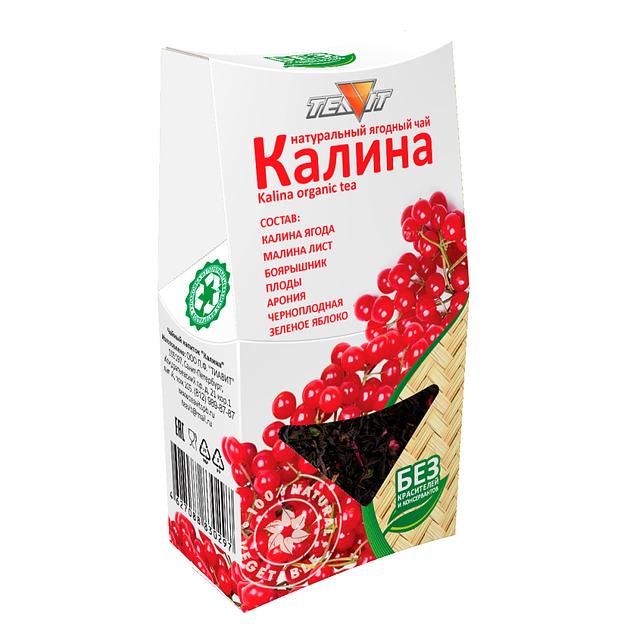 Натуральный ягодный чай «Калина», 50 г ОПТ фото 1