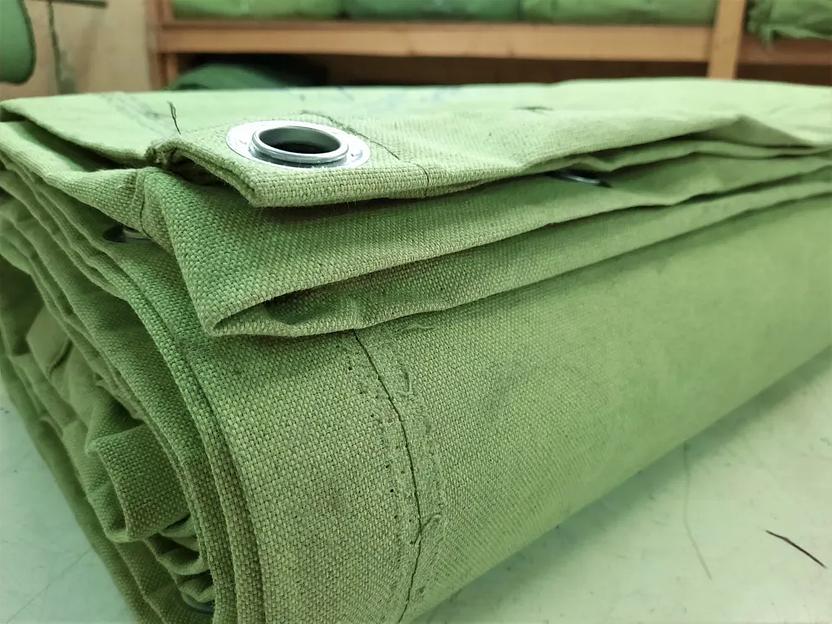 Полог брезентовый ВО (брезентовый водоотталкивающий) размер 2.5×4.5 м с люверсами по периметру через 1 м опт фото 1