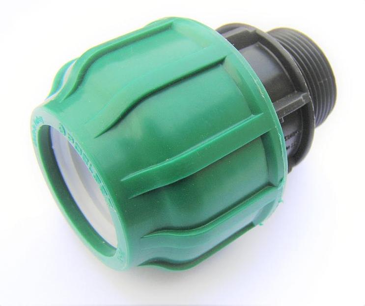 Муфта ПНД 110x4 с наружной резьбой компрессион. фото 2