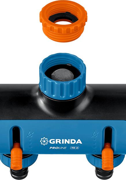 GRINDA TS-2, двухканальный 3/4″ - 1″ с внутренней резьбой, соединитель с внешней резьбой 3/4″ - 1, поливочный распределитель, PROLine (8-426312) фото 4