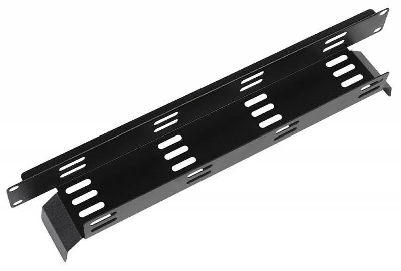 Кабельный органайзер Горизонтальный ЦМО ГКО-Л-1-9005 односторонний пластиковый канал 2U шир.:19" глуб.:67.6мм фото 1