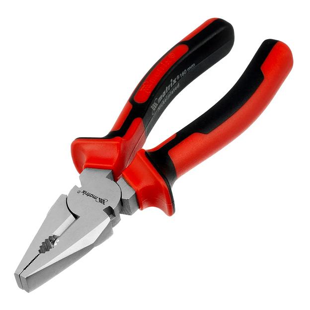 Плоскогубцы NICKEL, 160 мм, никелированные, двухкомпонентные рукоятки фото 1