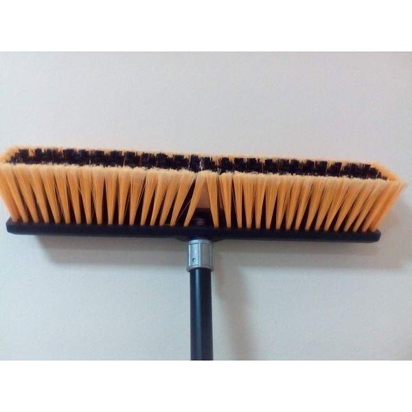 Щётка пластиковая 25 см, с комбинированной щетиной и металлической рукояткой, Китай (Н1751) фото 2