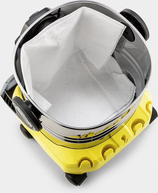 Строительный пылесос Karcher WD 6 P S V-30/6/22/T 1300Вт (уборка: сухая/сбор воды) желтый фото 5