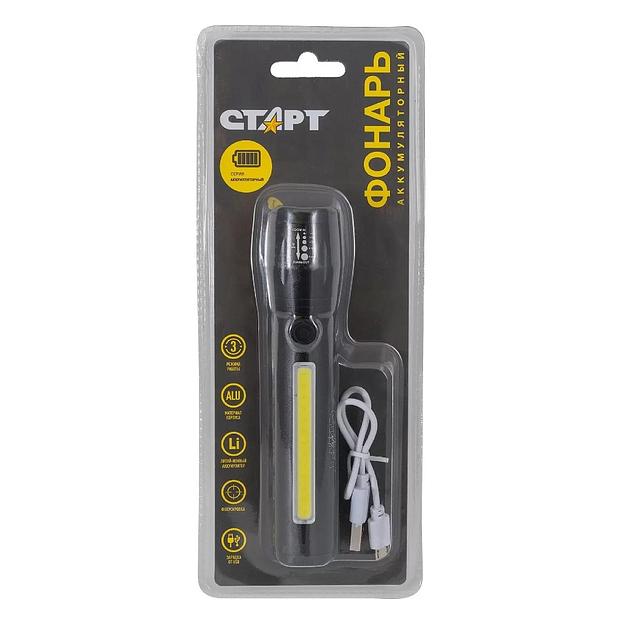 СТАРТ (4610116211809) Фонарь LHE 518-C1 Black 30/120 фото 1