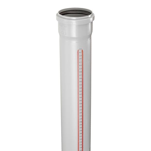 Труба канализационная 90x150 мм НТЕМ однораструбная, серая фото 3