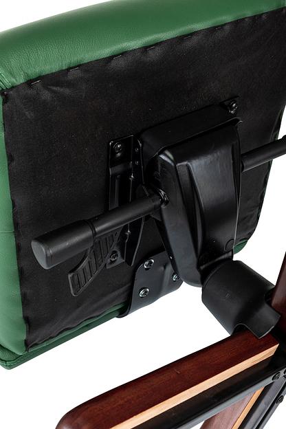 Кресло руководителя Бюрократ T-9928Walnut зеленый кожа крестов. металл/дерево фото 10