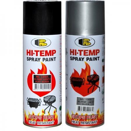 Краска жаростойкая BOSNY 520мл (до 600 градусов С) аэрозольная фото 1