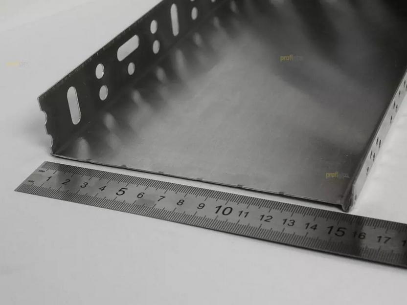 Цокольный опорный профиль алюминиевый 153 мм с перфорацией и капельником, толщина 0,5 мм ProfiGips 2,5 м ОПТ фото 2