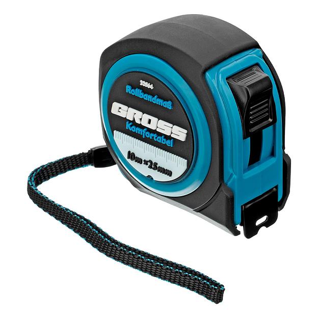 Рулетка Komfortabel, 10 м х 25 мм, обрезиненный корпус фото 1