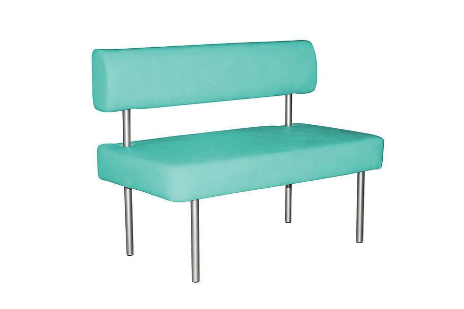 Диван офисный без подлокотников, экокожа, 600х600/1100/1600х850 мм фото 4