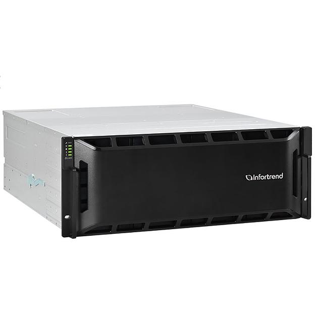 Платформа СХД Infortrend GS2024R01C0FD-8U32 | EonStor GS 2000 4U/24bay, cloud-integrated unified storage, supports NAS, block, object storage and cloud gateway, dual redundant co ntroller subsystem including 2x12Gb/s SAS EXP. ports, 8x1G iSCSI ports +4x фото 1