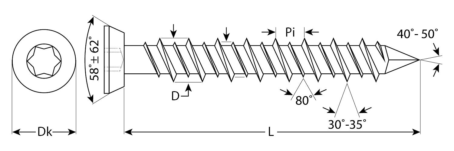 ЗУБР ШБ-Х, 182 х 7.5 мм, 400 шт (13,79 кг.) хроматированный шуруп по бетону, Профессионал (4-300480-75-182) фото 2