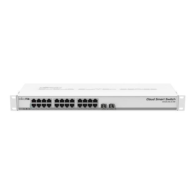 Коммутатор MikroTik CSS326-24G-2S+RM 24G 2SFP+ управляемый фото 1