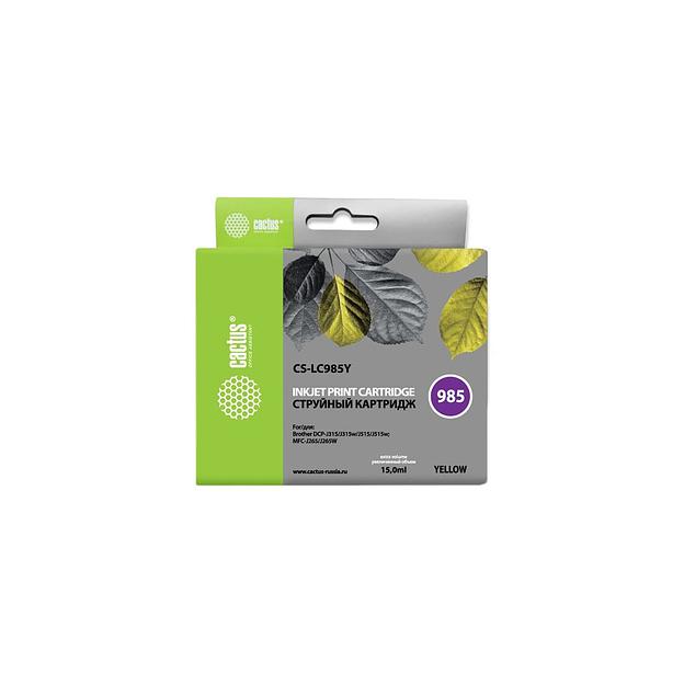 Картридж Cactus CS-LC985Y, желтый / CS-LC985Y фото 1