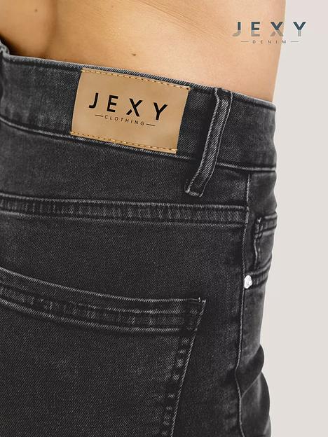 Джинсы женские скинни JEXY с высокой посадкой, тёмно-серый фото 3