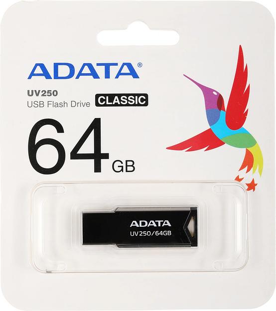Флеш накопитель 64GB A-DATA UV250, USB 2.0, Черный фото 4