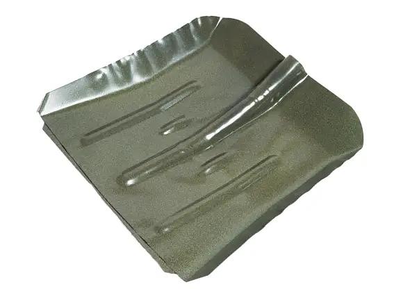 Лопата снеговая стальная 380х380 мм с планкой, без черенка, арт.СНЕГ-03.22 ОПТ фото 1