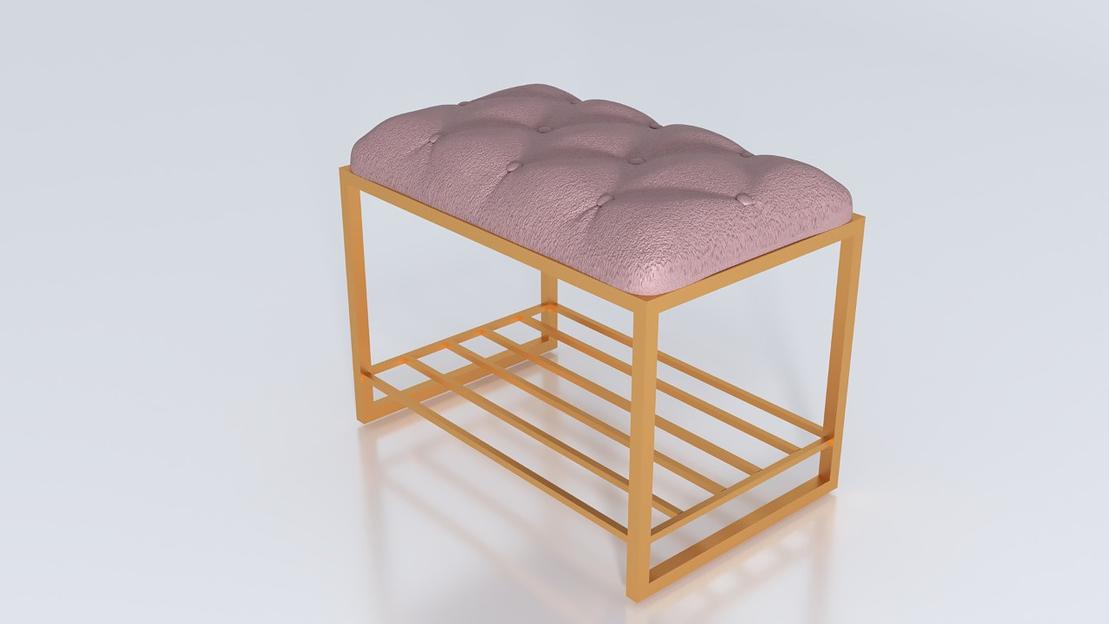 RKS 23 банкетка, ткань, металл, 80x40x43 см ОПТ фото 2