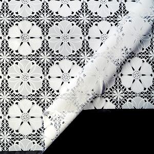 Клеенка столовая ПВХ "LACE", 1,37х22м /7044-007 (белый) фото 1