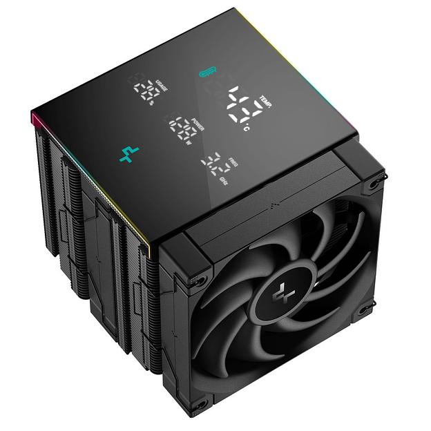 Устройство охлаждения(кулер) Deepcool AK620 Digital Pro ARGB Soc-AM5/AM4/1151/1200/2066/1700 черный 4-pin 25dB Al+Cu LCD 260W 1491gr Ret (R-AK620-BKAPMN-G) фото 4