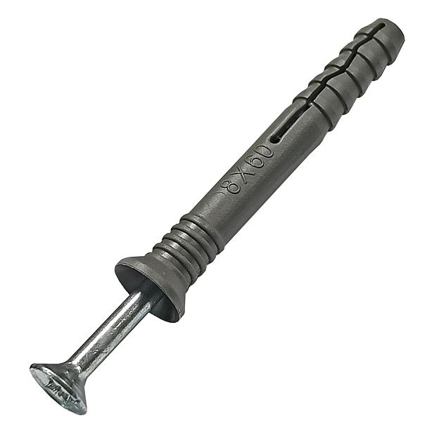 Дюбель-гвоздь 8х60 потайной бортик полипропилен 2000шт фото 1