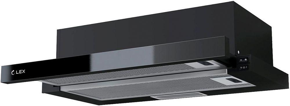 Вытяжка встраиваемая Lex Hubble G 2M 600 черный управление: кнопочное (2 мотора) фото 1