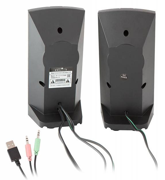 Колонки Оклик OK-118 2.0 черный 4Вт фото 3