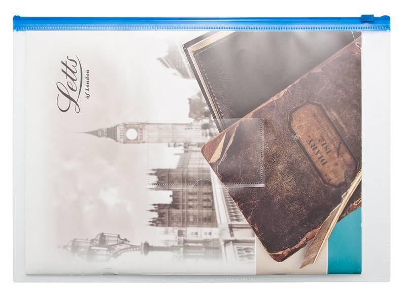 Папка на молнии ZIP Бюрократ -BPM4AYEL A4+ полипропилен 0.15мм карм.для визит. цвет молнии желтый фото 2