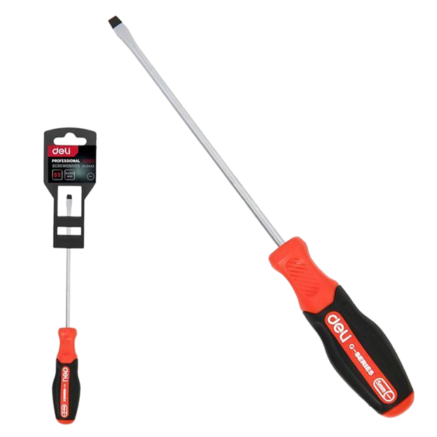 Шлицевая DL3442 SL3x150мм сталь S2, матовый стержень, двухкомпонентная прорезиненная рукоять фото 1