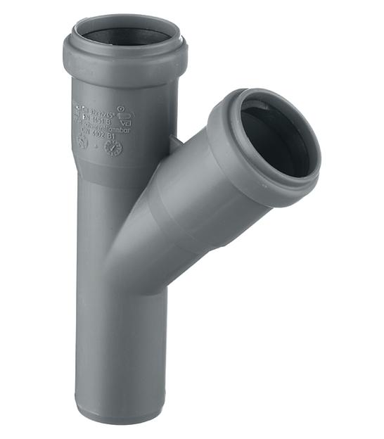 Тройник канализационный 45 град. 32 фото 1