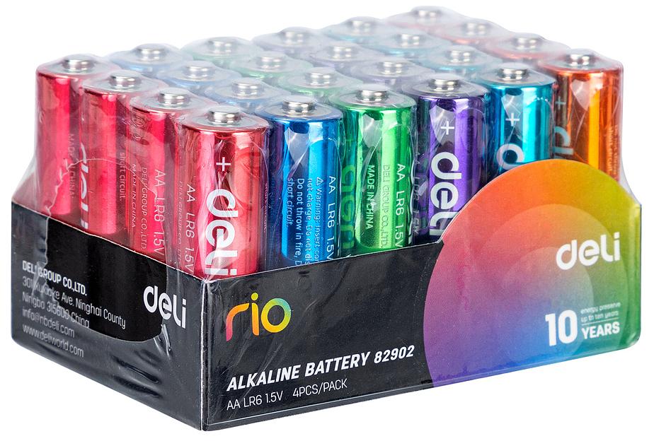 Батарея Deli Rio AA (4шт) спайка фото 4