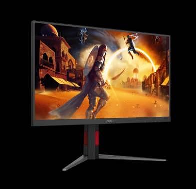 МОНИТОР 27" AOC Q27G4S Black-Red с поворотом экрана (IPS, 2560x1440, 300Hz, 0.3 ms, 178°/178°, 450 cd/m, 1500:1,+2xHDMI) фото 1